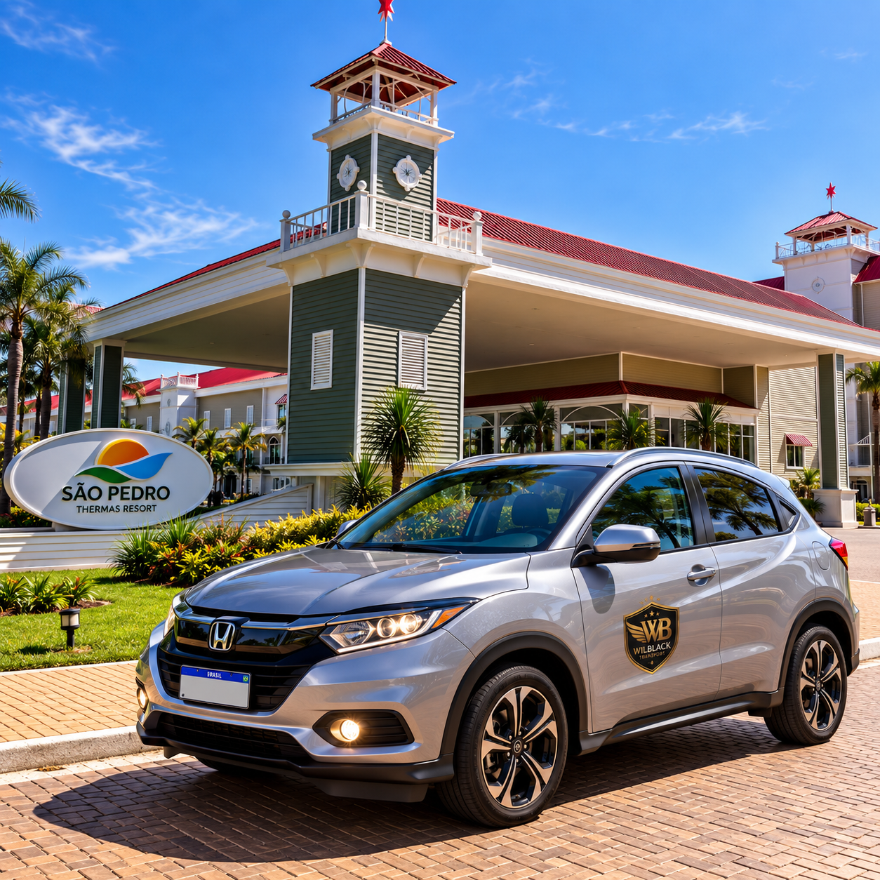 Transfer executivo Wilblack Transport no São Pedro Thermas Resort